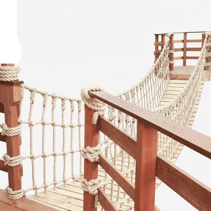 Rope bridge for treehouse
