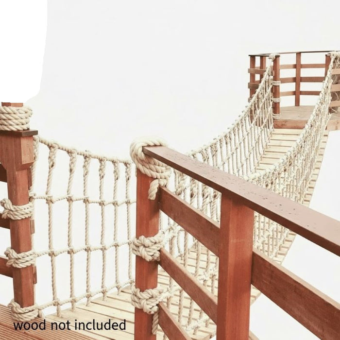 Rope bridge for treehouse