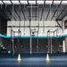climbing ropes hanging in an indoor gym