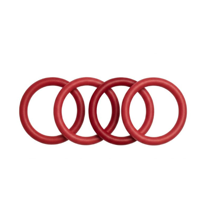 Set of 4 Rings, red