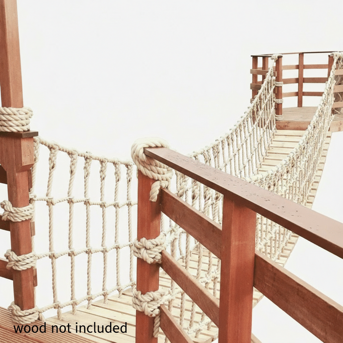 Rope bridge for treehouse