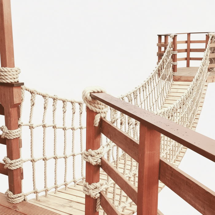 Rope bridge for treehouse